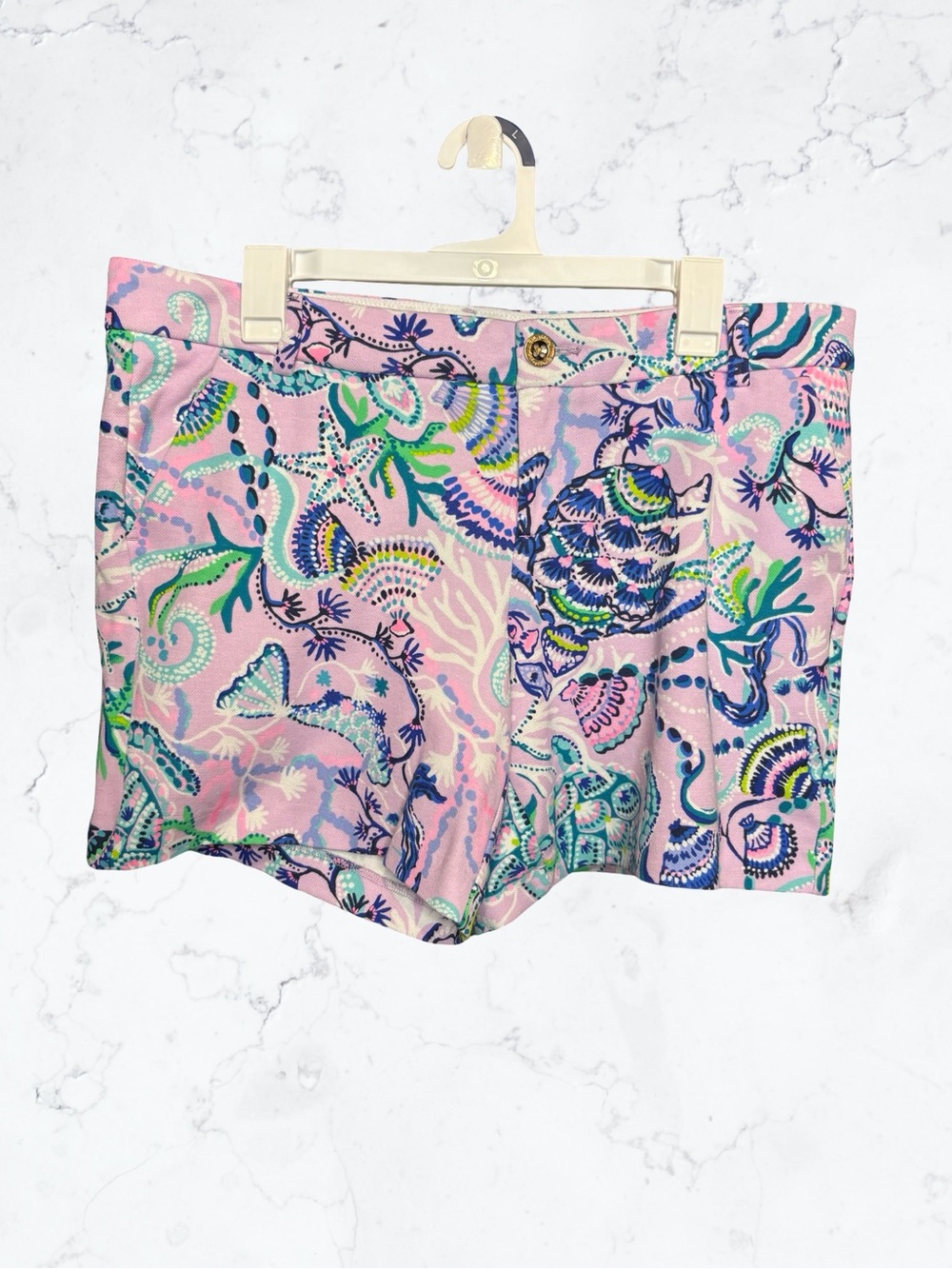 Lilly Pulitzer Pink Multicolor Printed Cotton Shorts